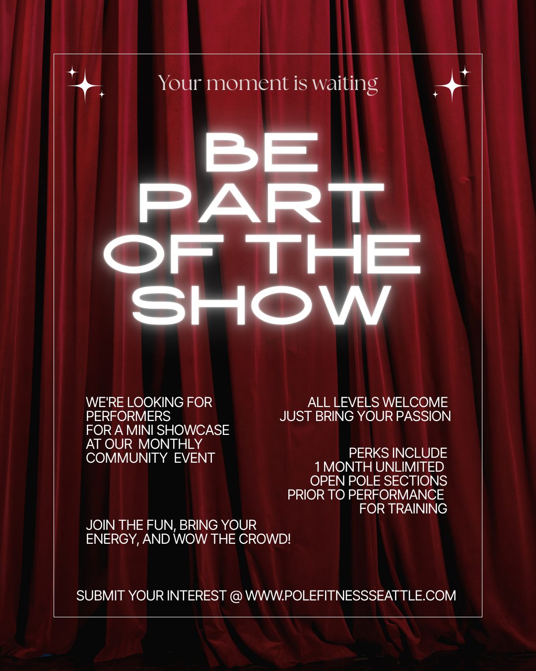 Be Part of the Show — Mini Showcase Talent Registration